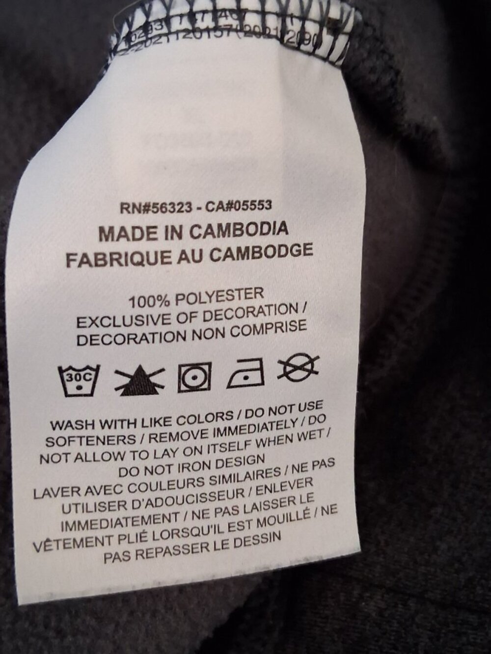 NIKE-GREY-PULL OVER-HOODIE-THUMB HOLES-LOGO ON FRONT-XL - Picture 5 of 6